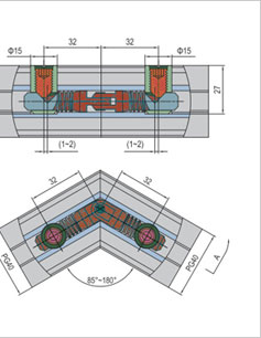 鋁型材雙斜角連接件二維圖3 鋁型材雙斜角連接件二維圖3