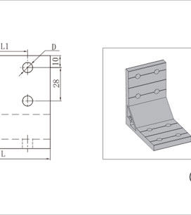 雙槽鋁型材強(qiáng)力角件三維圖 雙槽鋁型材強(qiáng)力角件三維圖
