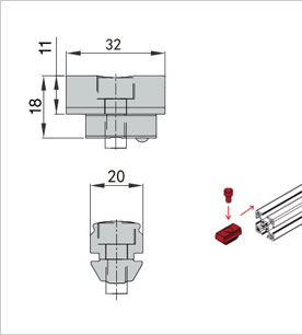 精益管型材轉(zhuǎn)接塊二維圖 精益管型材轉(zhuǎn)接塊二維圖