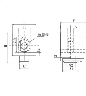 鋁型材間隔連接塊二維圖 鋁型材間隔連接塊二維圖