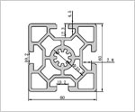 6060鋁型材二維圖 6060鋁型材二維圖