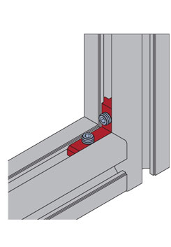 鋁型材角槽連接件安裝示意圖 鋁型材角槽連接件安裝示意圖
