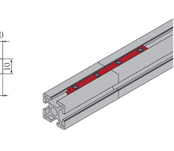 鋁型材槽條連接件安裝示意圖 鋁型材槽條連接件安裝示意圖
