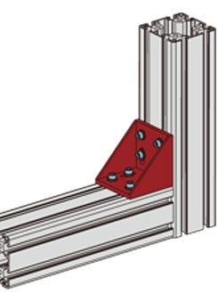 鋁型材大型鑄鋁角件安裝示意圖 鋁型材大型鑄鋁角件安裝示意圖