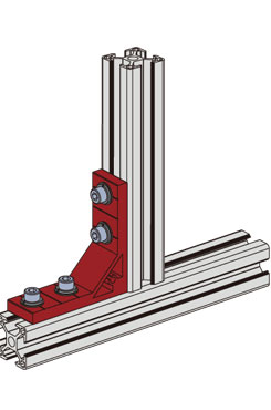 鋁型材強力角件安裝示意圖 鋁型材強力角件安裝示意圖