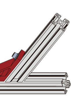 4545規格鋁型材135度角件安裝示意圖1 4545規格鋁型材135度角件安裝示意圖1