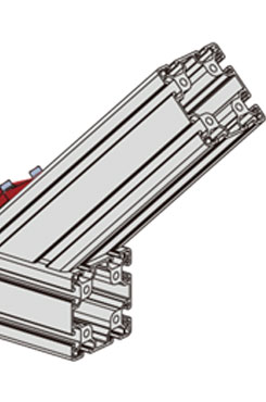 45規格135度鋁型材角件安裝示意圖2 45規格135度鋁型材角件安裝示意圖2