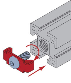鋁型材彈性扣件安裝示意圖2 鋁型材彈性扣件安裝示意圖2