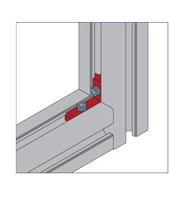 鋁型材角槽連接件安裝示意圖 鋁型材角槽連接件安裝示意圖