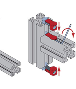 鋁型材內置連接件安裝示意圖2 鋁型材內置連接件安裝示意圖2