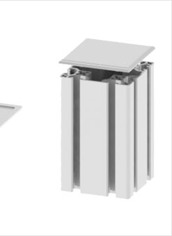 8080鋁型材端面封板安裝示意圖 8080鋁型材端面封板安裝示意圖