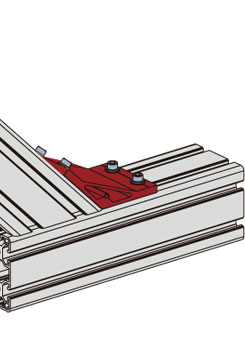 135度鋁型材角碼安裝示意圖 135度鋁型材角碼安裝示意圖