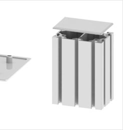 80120鋁型材端面蓋板安裝示意圖 80120鋁型材端面蓋板安裝示意圖